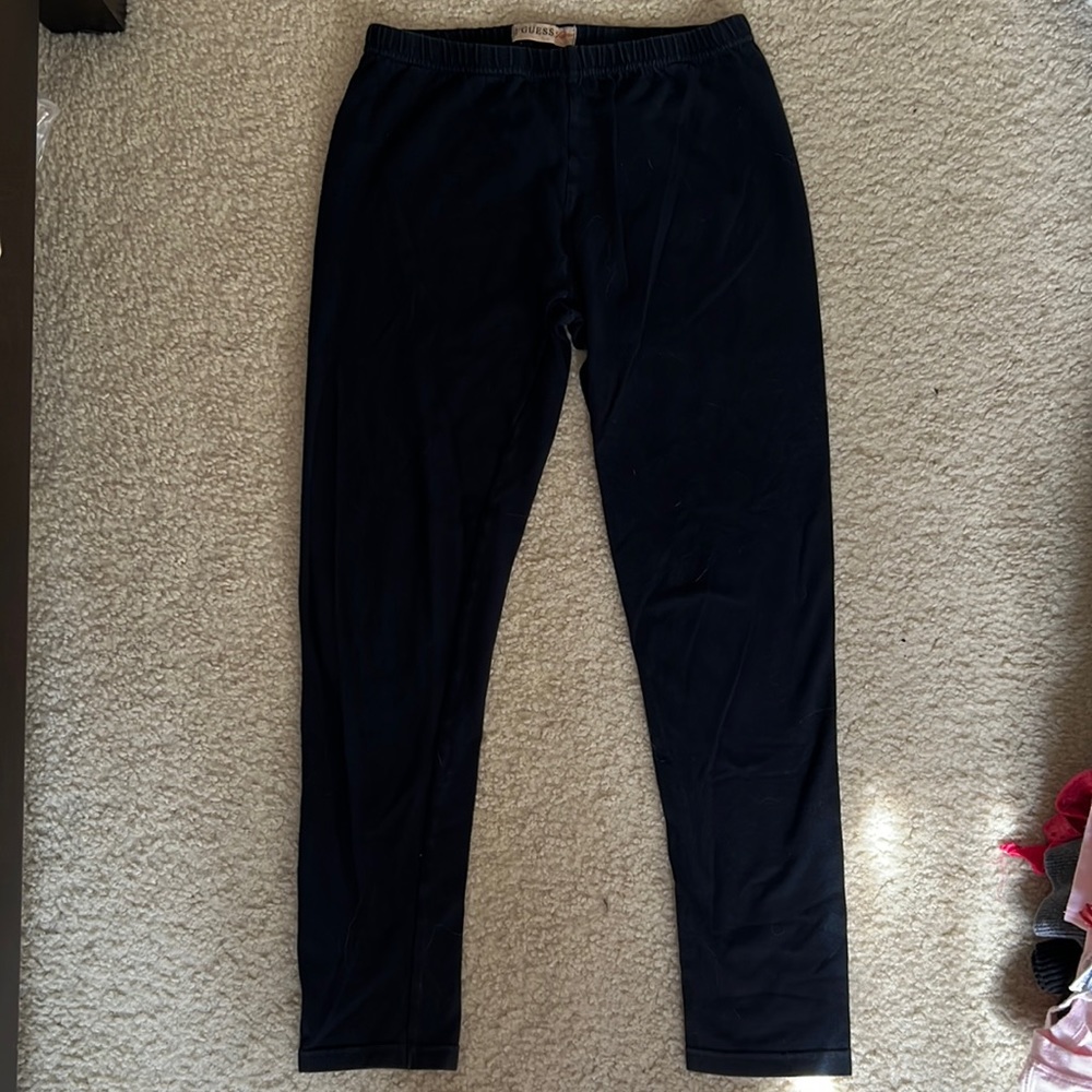 Guess black leggings, Girls M 10/12